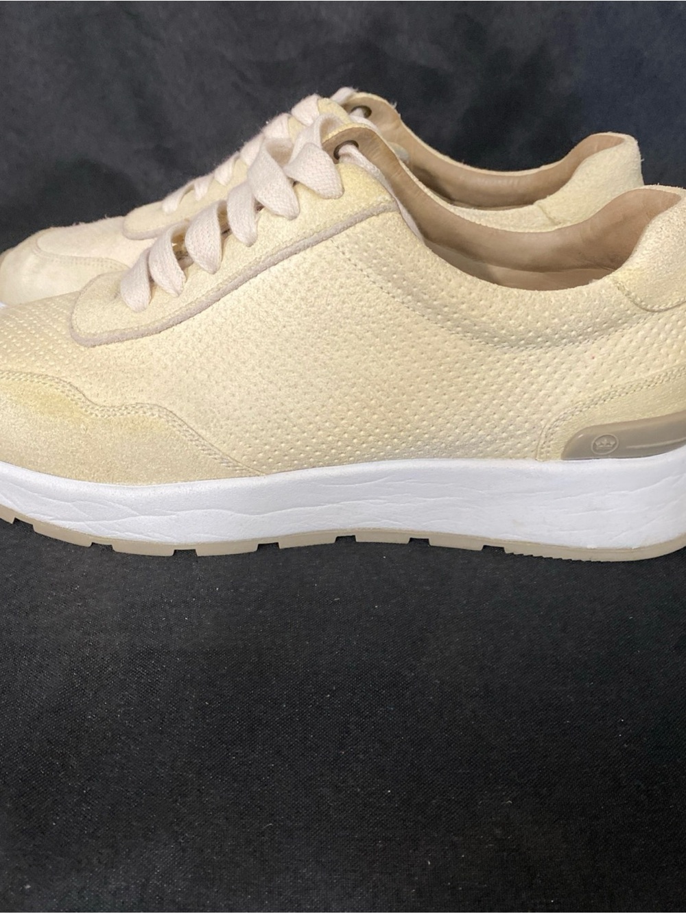 Peter Millar Men's Cream Lace-Up Sneakers